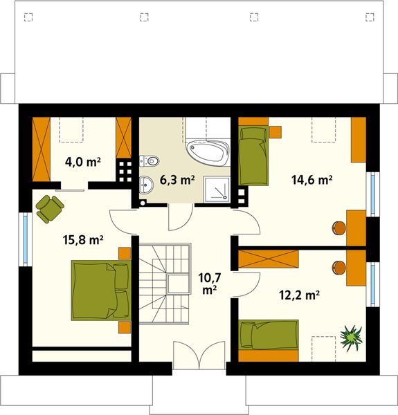 Poddasze projektu Arnika NF40