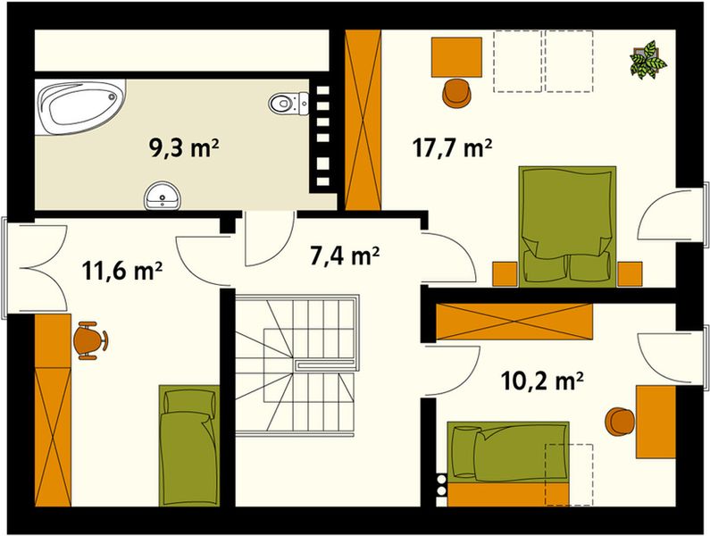 Poddasze projektu Anka 2 NF40