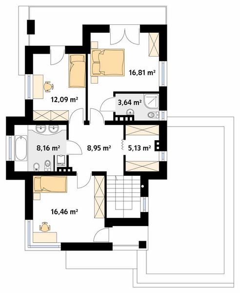 Piętro 1 projektu Cyprys 7