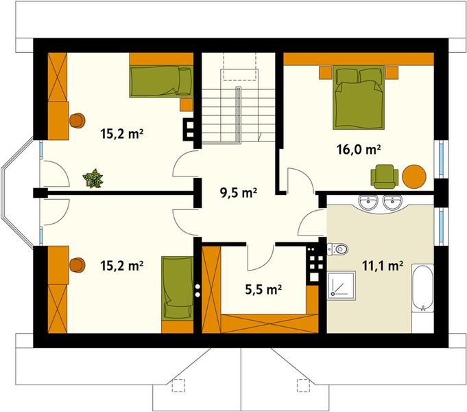 Poddasze projektu Goździk NF40