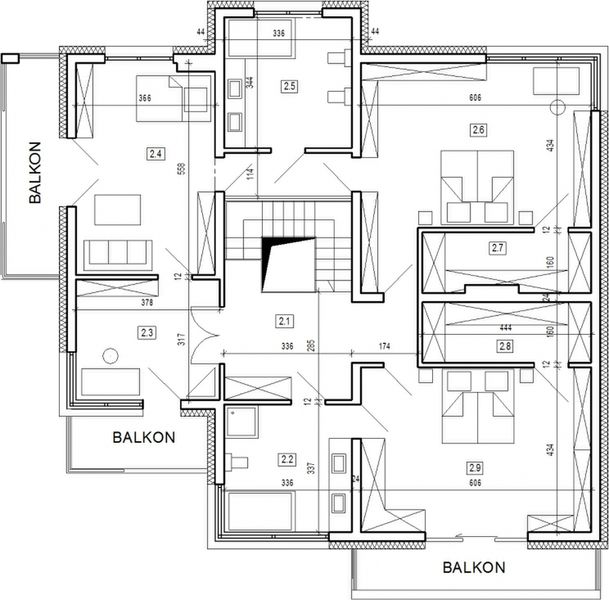 Piętro 1 projektu DN 003
