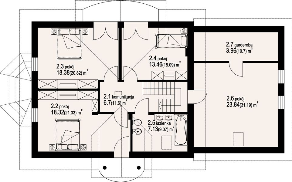 Poddasze projektu Mirów 6