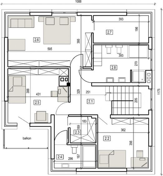 Piętro 1 projektu DN 050