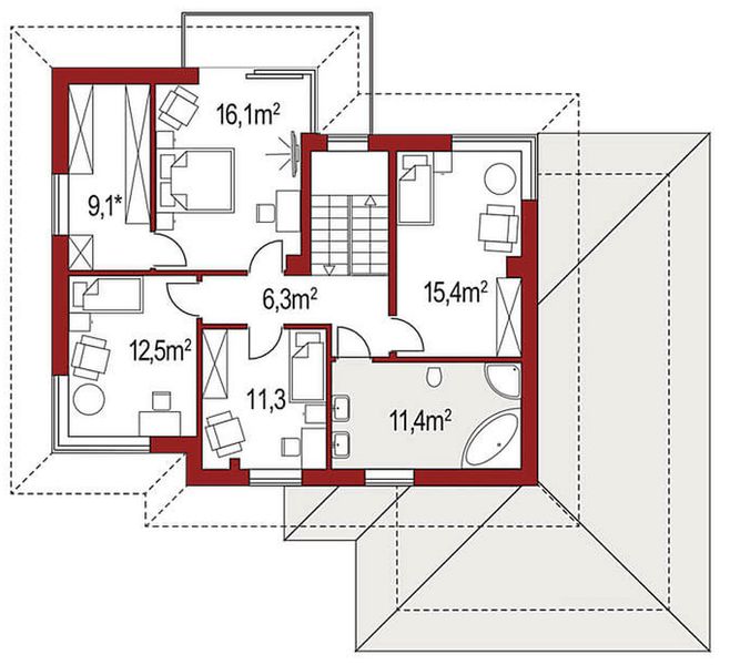 Piętro 1 projektu Boss B