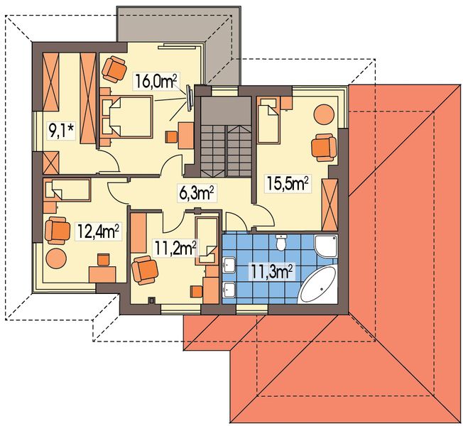 Piętro 1 projektu Boss wersja B - paliwo stałe