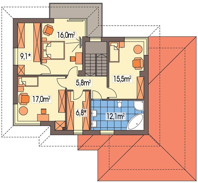 Piętro 1 projektu Boss wersja A - paliwo stałe