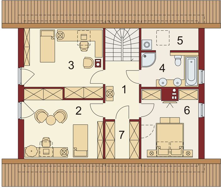 Poddasze projektu Bruno 2 PS