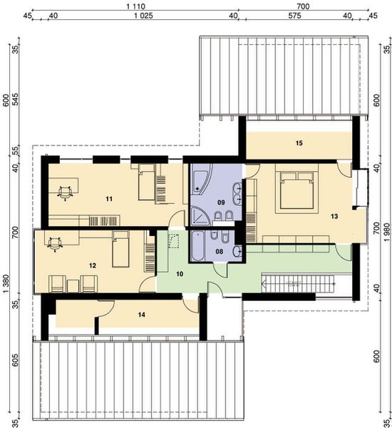 Piętro 1 projektu PS-TEC-190-25-G2