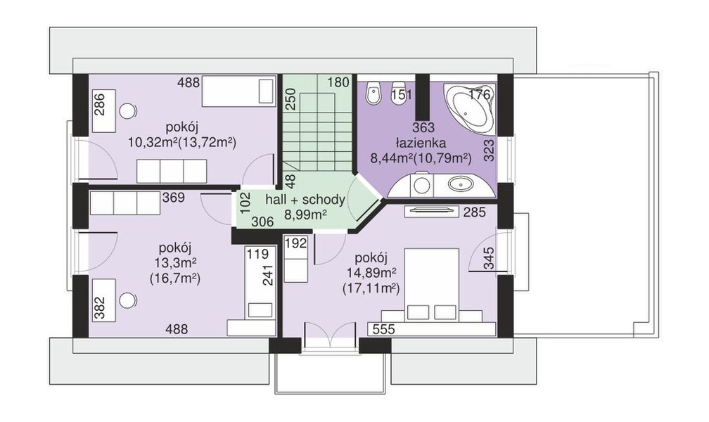 Poddasze projektu Dom przy Alabastrowej 26