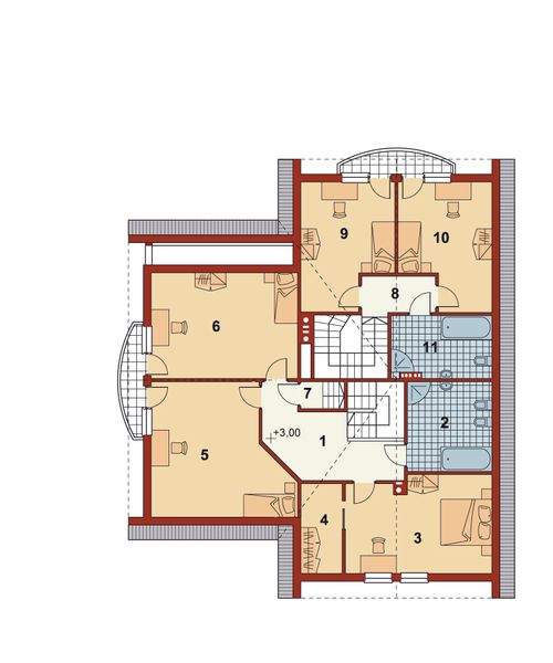 Poddasze projektu Margo 2 rodziny (Energo)