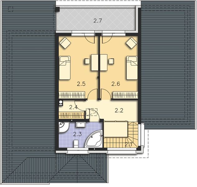 Poddasze projektu Lagos III DCP117b