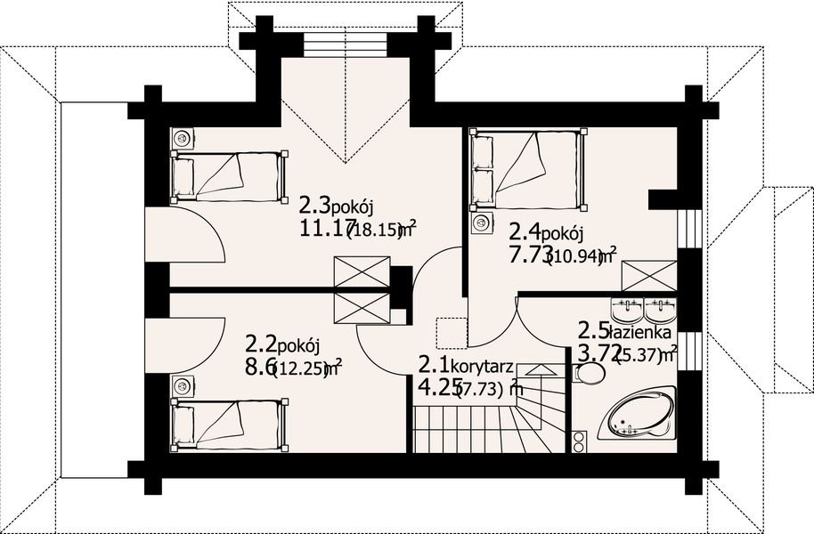 Poddasze projektu Rytowo dw