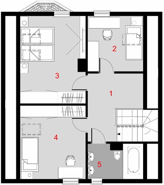 Poddasze projektu D03 - Eluńka wersja drewniana