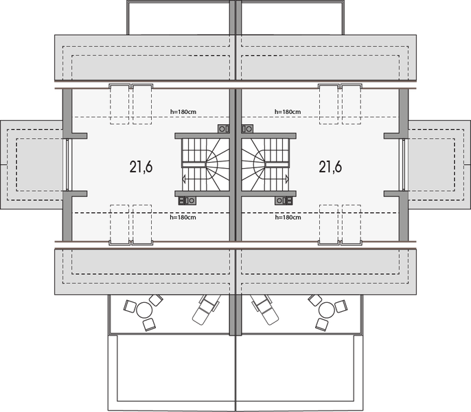 Poddasze II projektu Willa SLONECZNA bliźniak