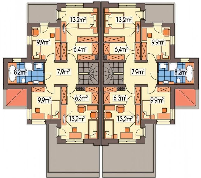 Poddasze projektu WILLA VENUS bliźniak