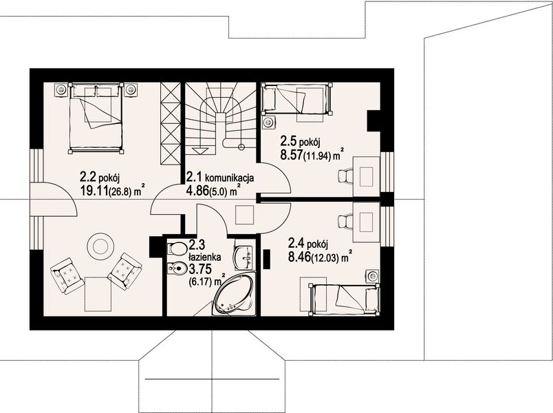 Poddasze projektu Zawoja mk7g