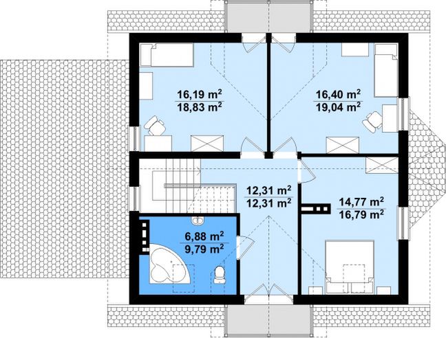 Poddasze projektu Jola