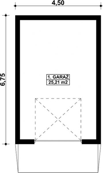 Parter projektu G137 - Budynek garażowy
