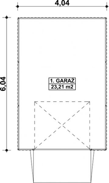 Parter projektu G148 - Budynek garażowy