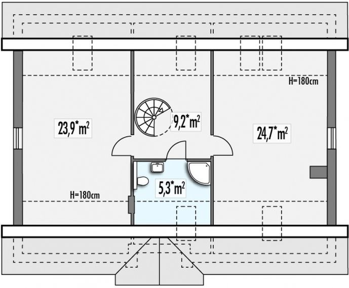 Poddasze projektu Azalia 2A