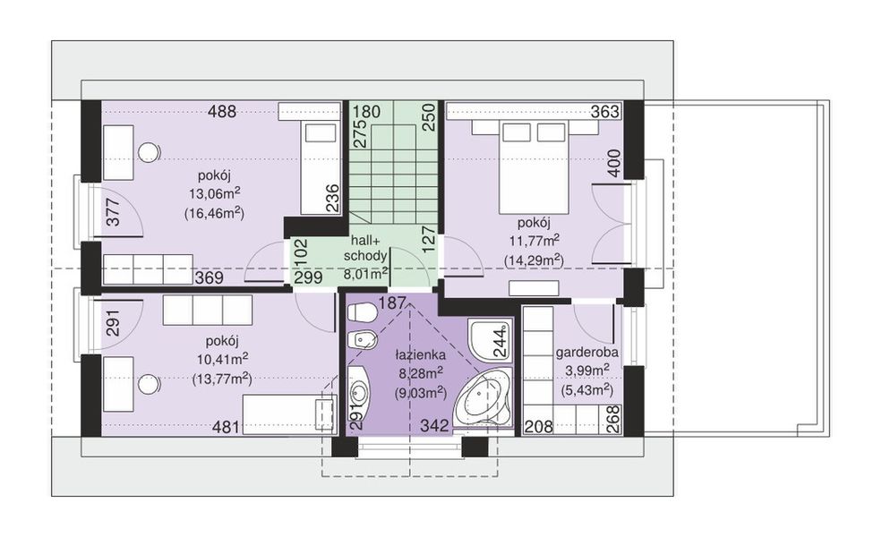 Poddasze projektu Dom przy Alabastrowej 27