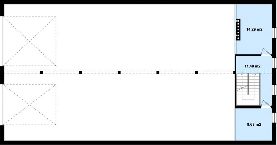 Piętro 1 projektu G200 - Budynek mieszkalno - garażowy
