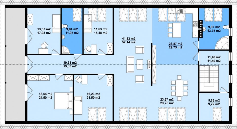 Poddasze projektu G200 - Budynek mieszkalno - garażowy