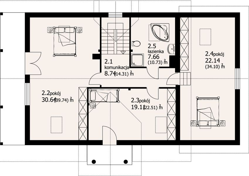 Poddasze projektu Milicz dw 6