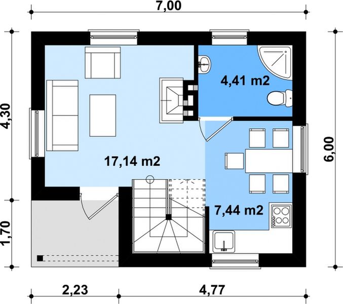 Parter projektu G193 - Budynek letniskowy