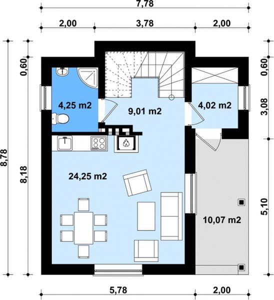Parter projektu G172 - Budynek letniskowy