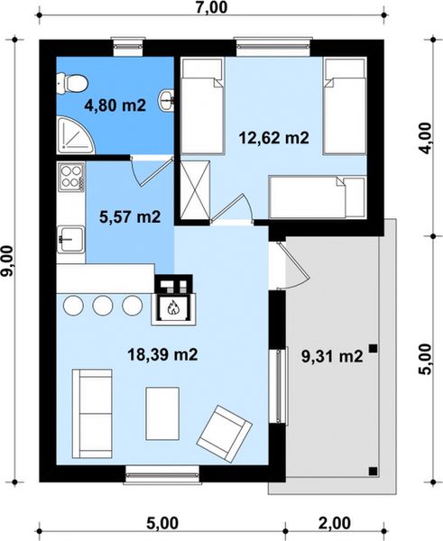 Parter projektu G159 - Budynek letniskowy