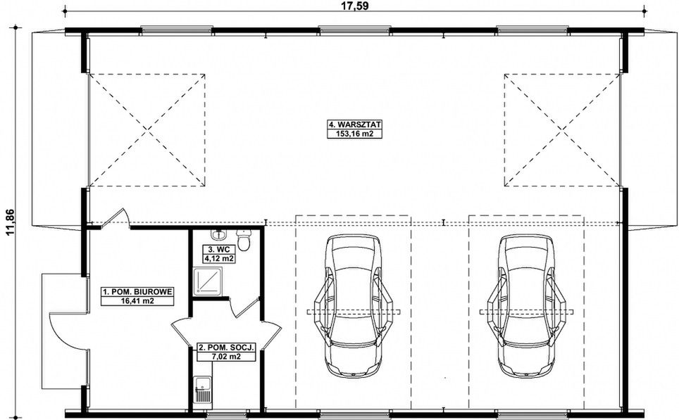 Parter projektu G209 - Budynek warsztatowy