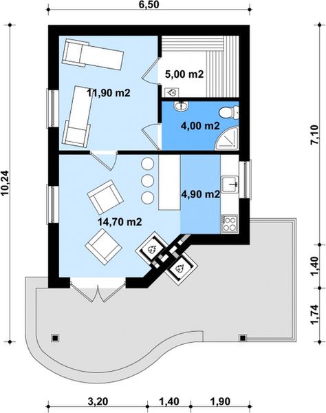Parter projektu G196 - Budynek rekreacyjny z sauną