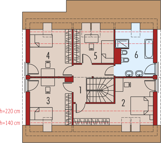 Poddasze projektu Alba G1 multi-comfort