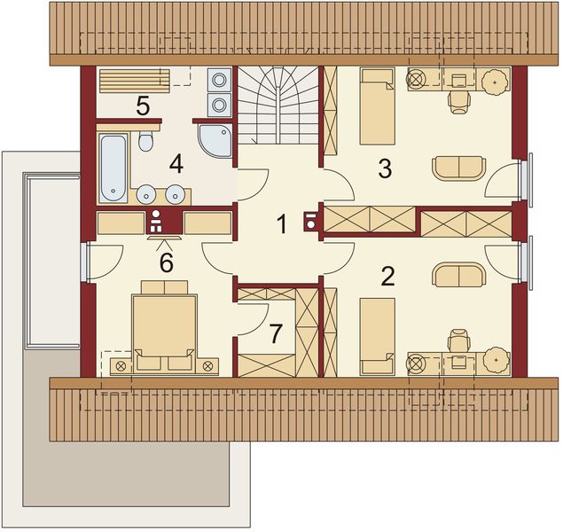 Poddasze projektu Korso 2 PS
