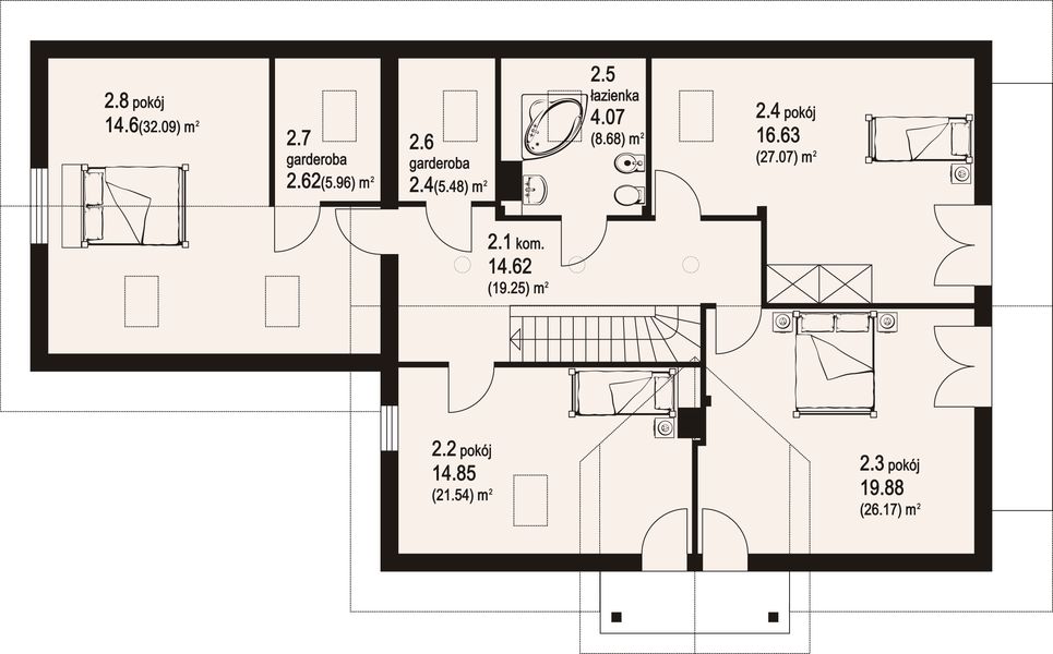 Poddasze projektu Grabowo