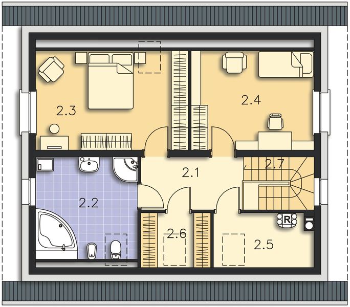 Poddasze projektu Mito DCP340