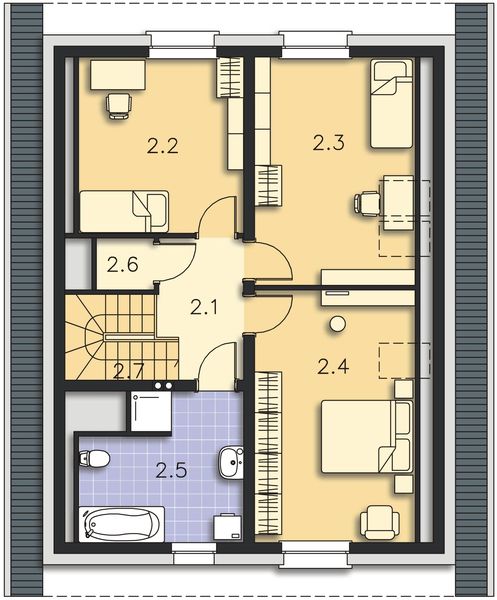 Poddasze projektu Porto DCP341