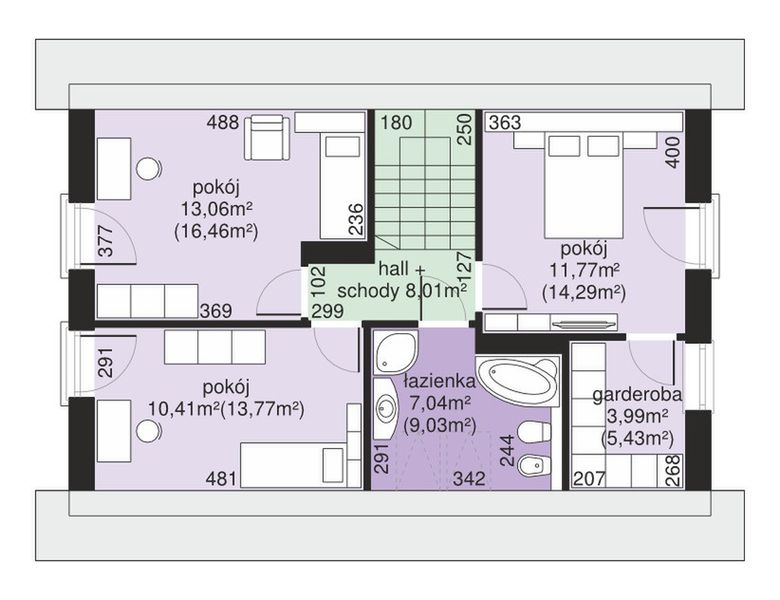 Poddasze projektu Dom przy Alabastrowej 28