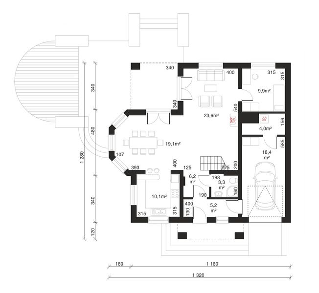 Parter projektu Dom przy Nasturcjowej