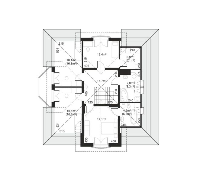 Poddasze projektu Dom przy Nasturcjowej