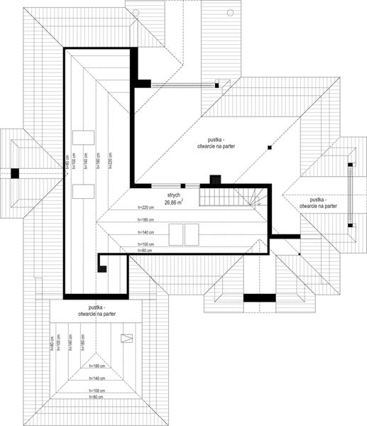 Poddasze projektu Rozłożysty 2