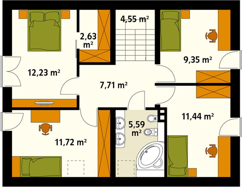 Poddasze projektu Jeżyna NF40
