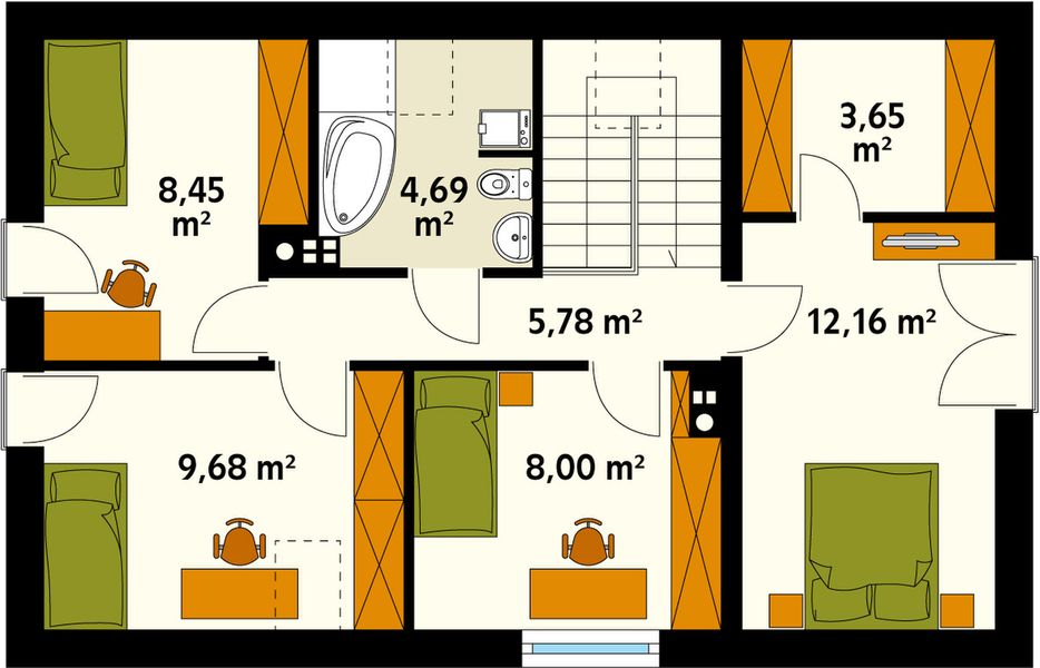 Poddasze projektu Jagoda 2 NF40