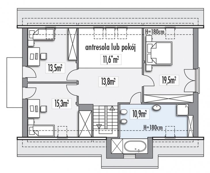 Poddasze projektu Ada B