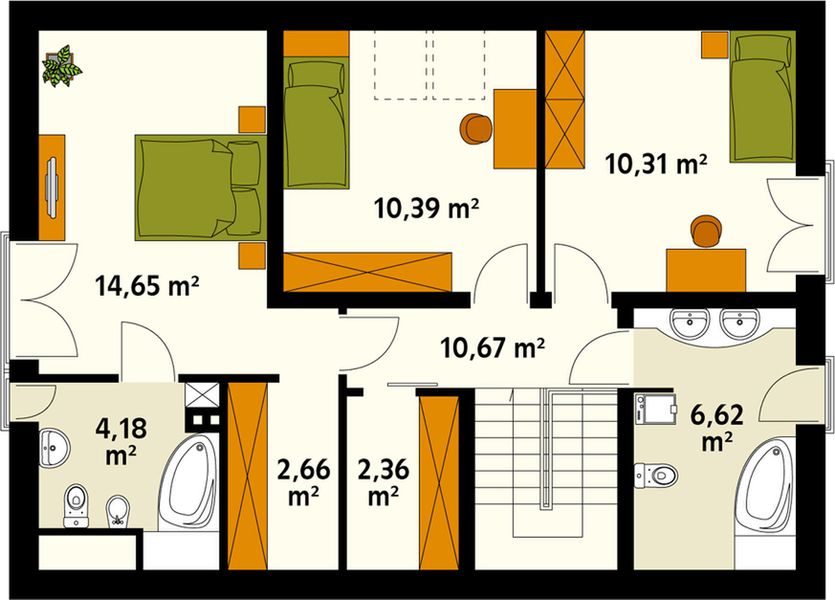 Poddasze projektu Jesion NF40