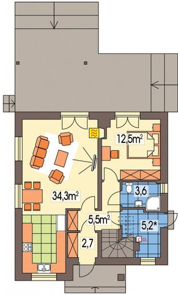 Parter projektu Dom Dla Młodych MDM wersja A paliwo stałe