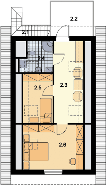 Poddasze projektu Garaż ARP03