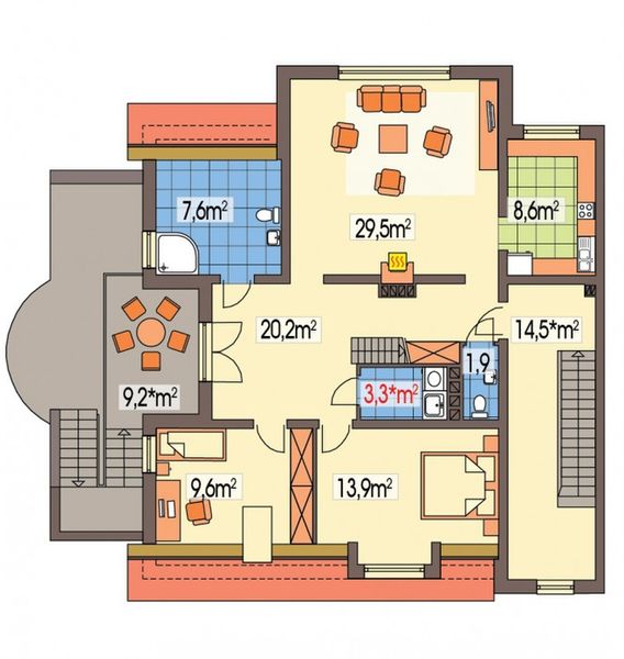Poddasze projektu Willa Wiktoria segment