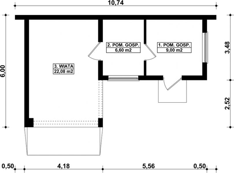 Parter projektu G141 - Budynek gospodarczy